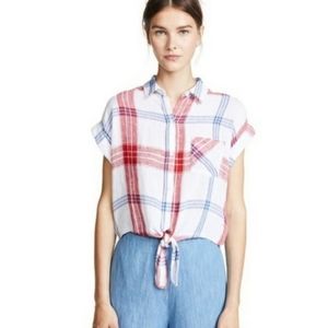 Rails Amelie Plaid Blouse NWT